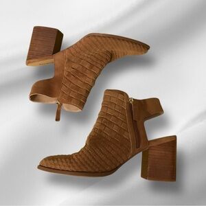 Farylrobin Anthropologie Suede Booties Sz 9 (3” Heel)